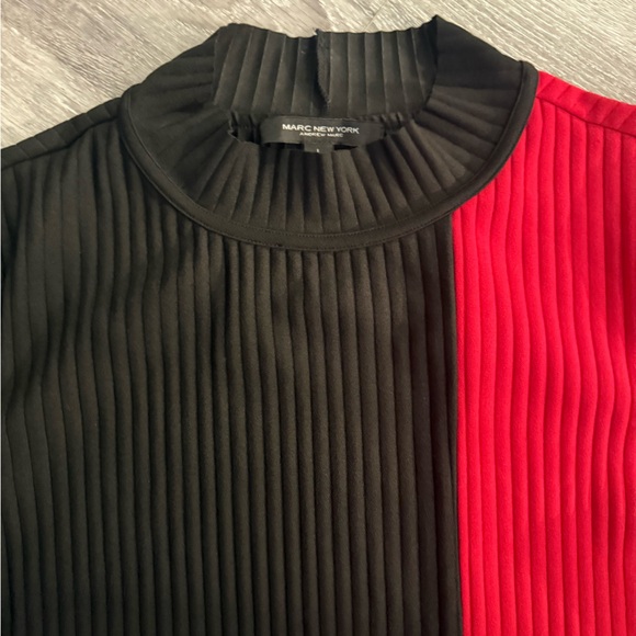 Marc New York Andrew Marc Tops - Two-Tone Ribbed Long Sleeve Top – Marc New York Andrew Marc (L)